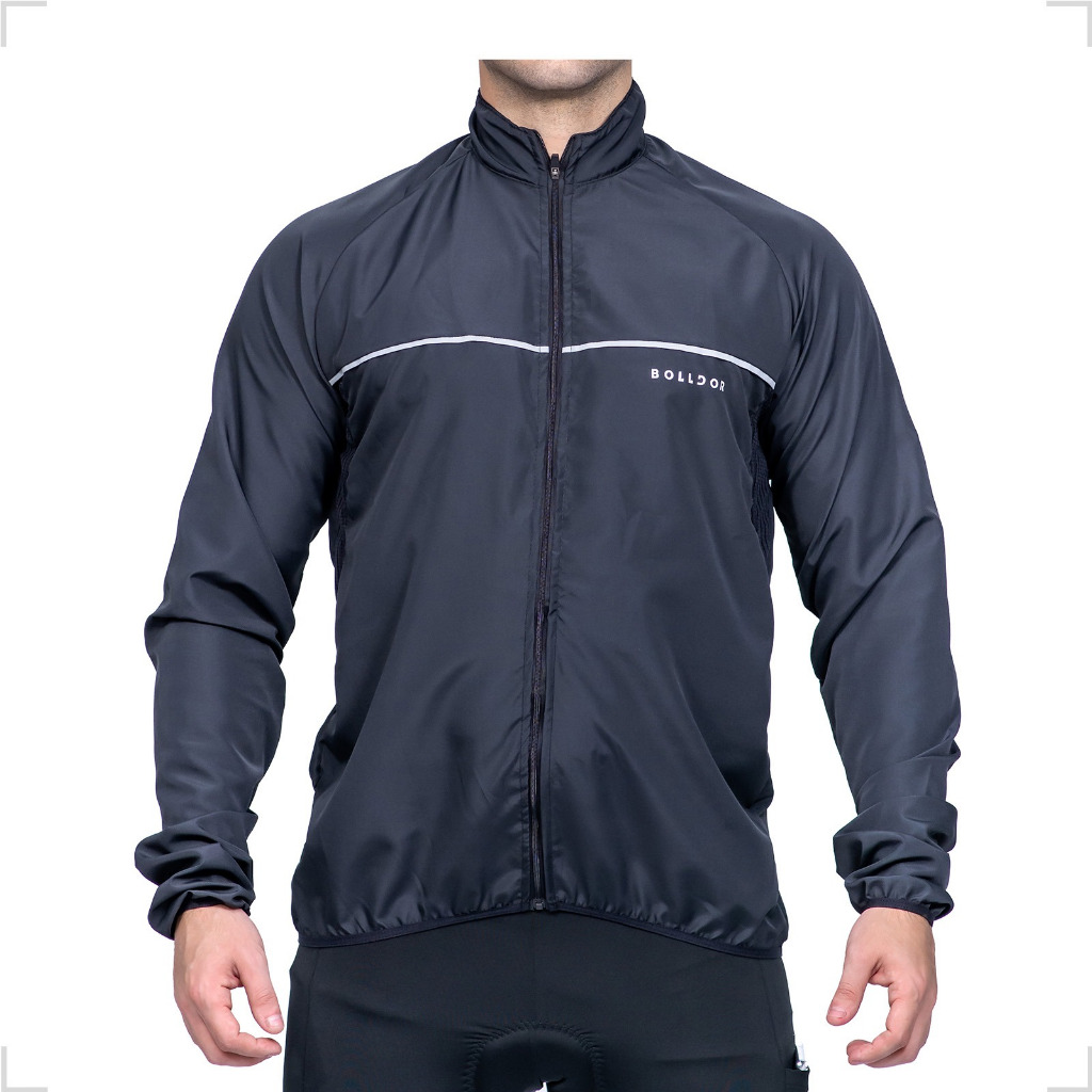 Jaqueta Corta Vento Unissex Impermeável Leve Casual Esportiva Faixa Refletiva