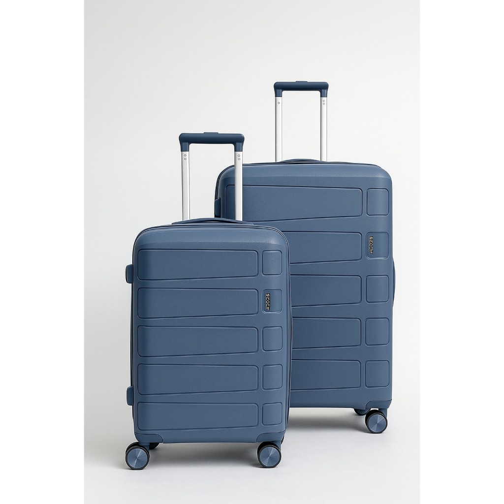 Kit 2 Malas de Viagem 10kg + 23kg Polipropileno Pequena Média Rodas 360 Cadeado TSA Rígida Despacho