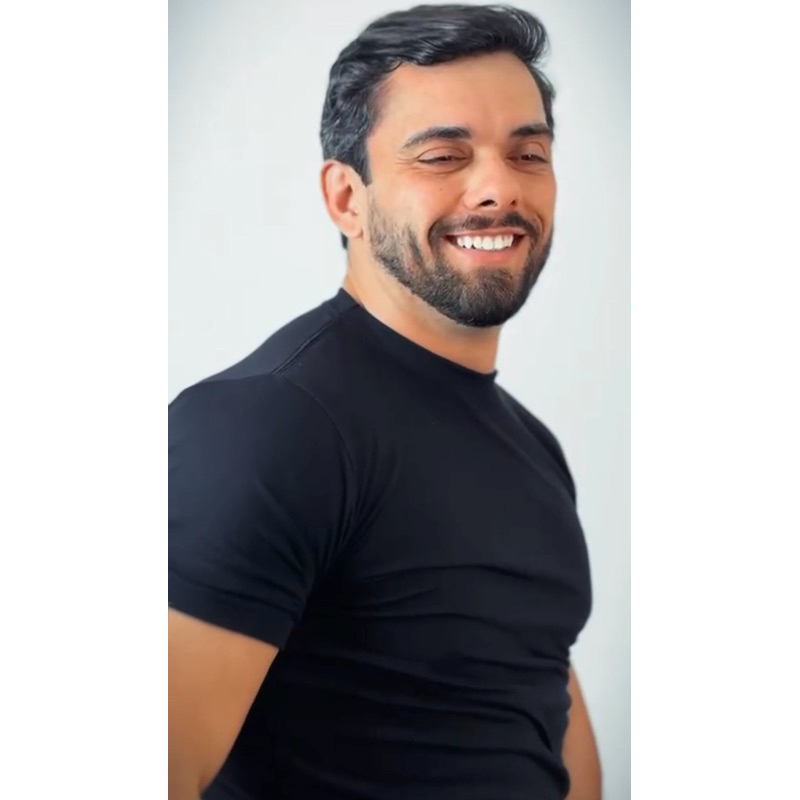 Camiseta Masculina Slin Básica, Alta qualidade, Algodão Peruano, Elastano