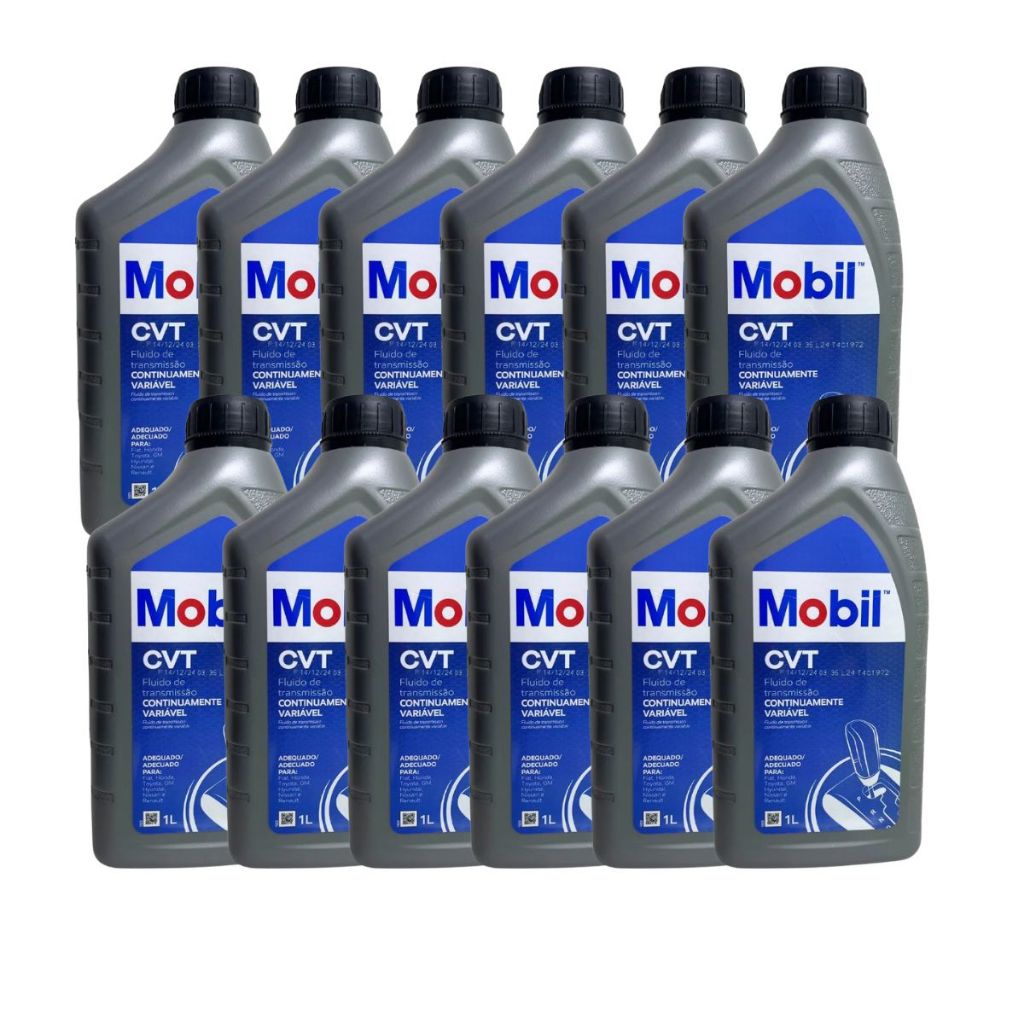 Kit 12 Oleo Transmissao Cambio Automatico Mobil Cvt