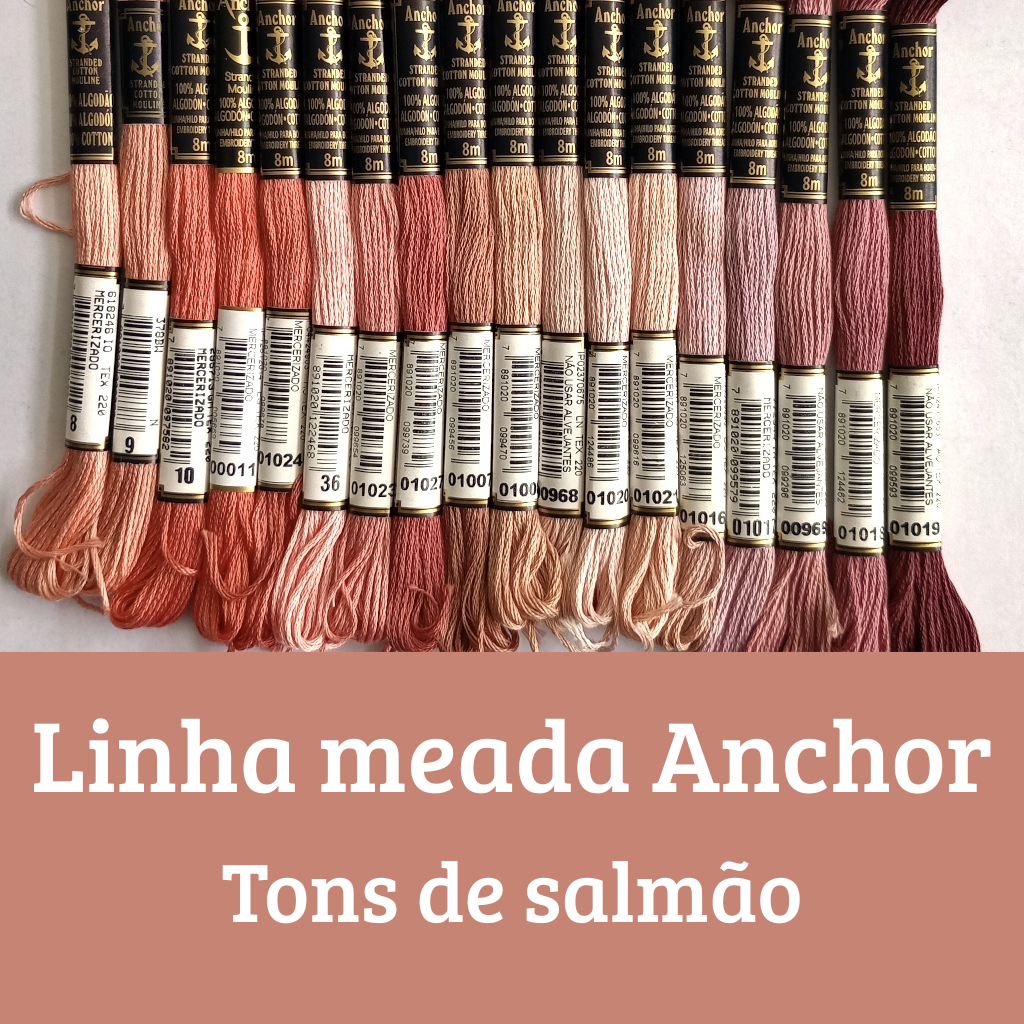 Linha meada Anchor Mouliné | Tons de salmão