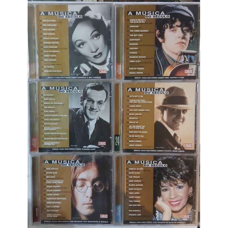 Lote 16 CDs Música do Século - Revista Caras
