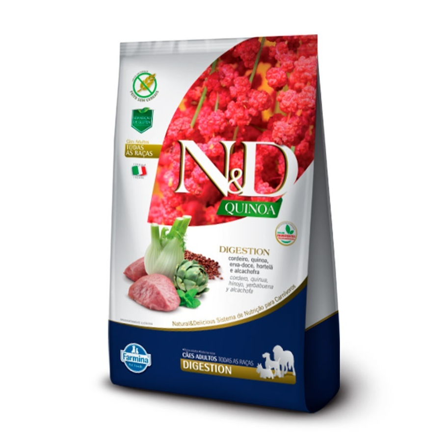 Ração N&D Quinoa para Cães Adultos Digestion Cordeiro 800g