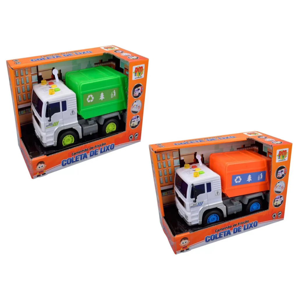 Carrinho Caminhão de lixo com Fricção - DM 5699