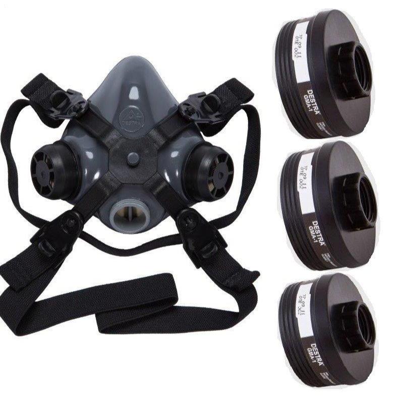 KIT Respirador 1/4 Facial Mig11 S/F + 3 pcs Filtros Vo Destra