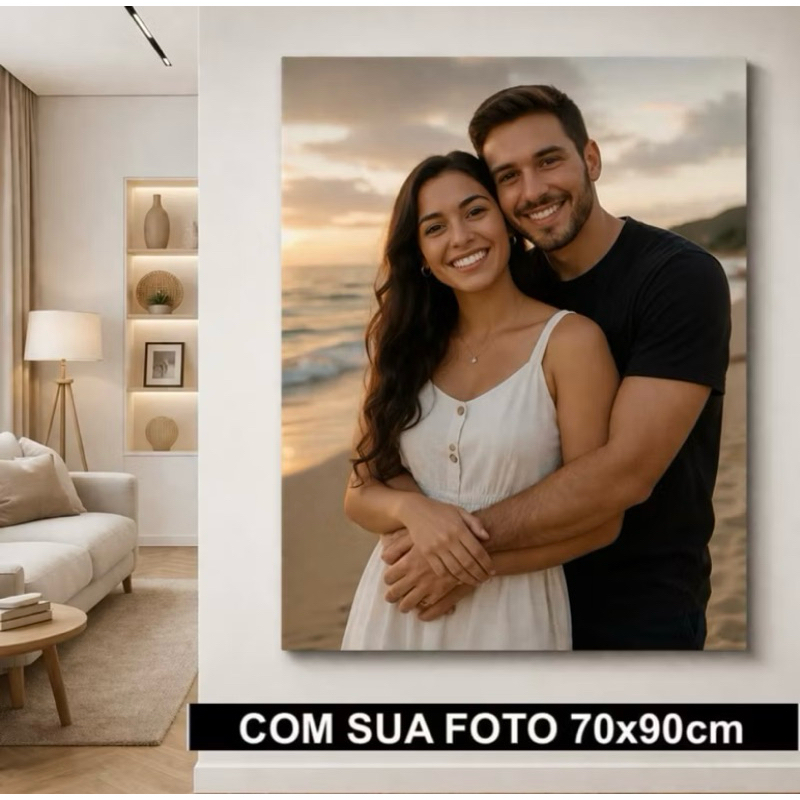 Quadro Decorativo Personalizado Com Sua imagem  Família Casal Logo Pet Sala Imagem Quarto Para Sala Quarto e Escritorio