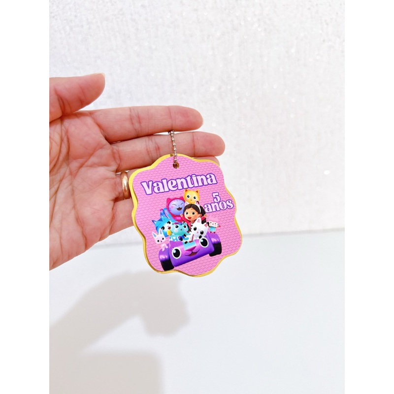 Tag Apliques Personalizados 3D para Lembrancinha | A Casa Mágica da Gabby | Etiqueta Festa Infantil | Qualquer Tema
