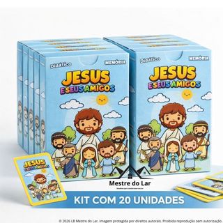 Kit 20 Jogos da Memória Jesus e Seus Amigos Discípulos Apóstolos Festa Igreja Bíblico Lembrancinha