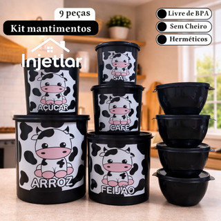 "Organize sua cozinha: Kit de Potes 9 peças 🍽️"