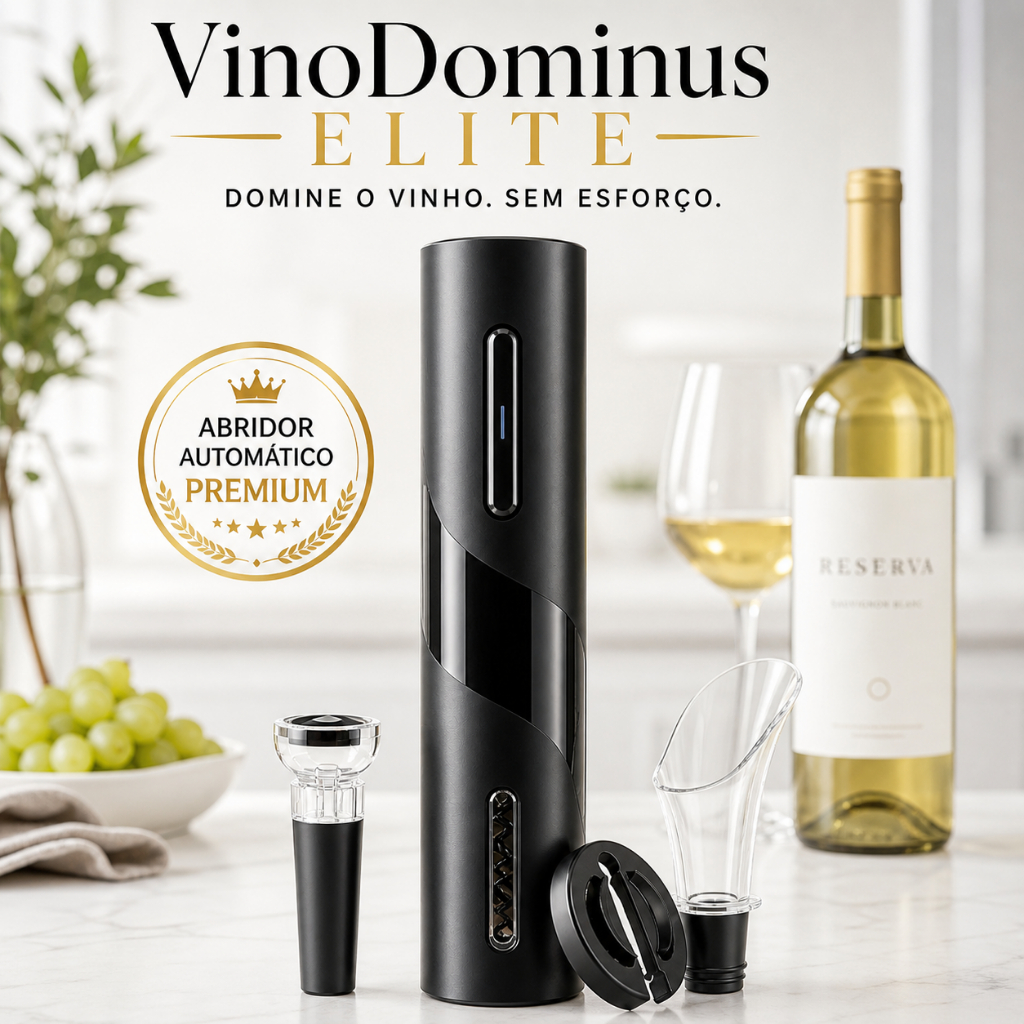 Abridor de Vinho Elétrico - Saca Rolhas Automático