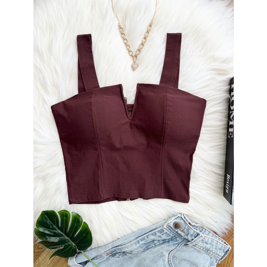 AZALEA Cropped bengaline com bojo\ atras com ziper 170