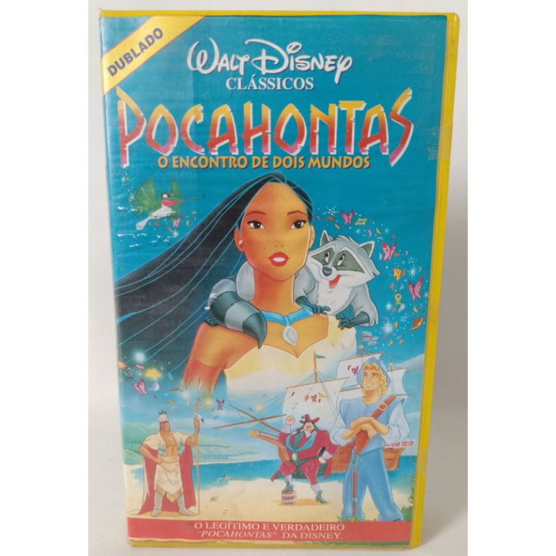 VHS Pocahontas O Encontro de Dois Mundos Dublado Walt Disney fita filme desenho infantil colecionador