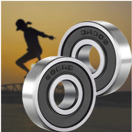 Kit 10 Rolamentos 608Rs 8x22x7 mm adequado para motores e polias.