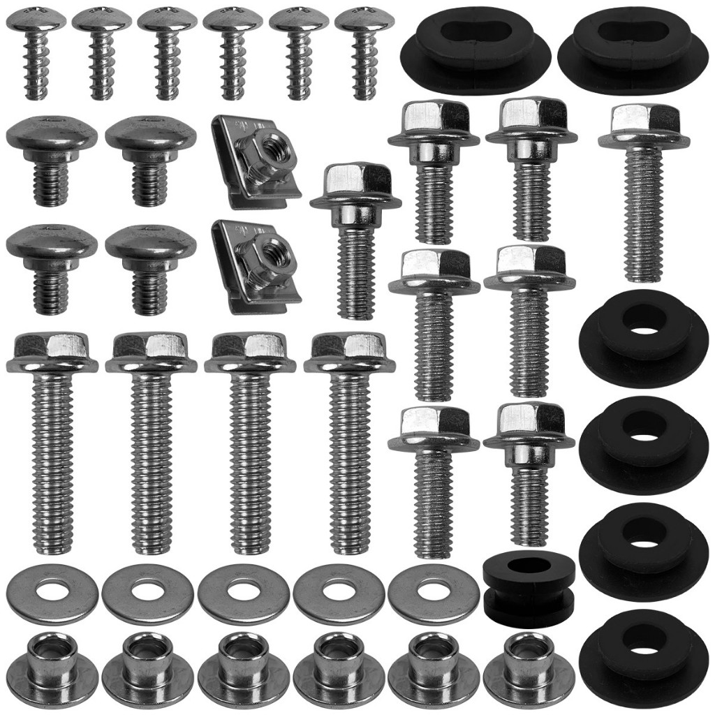 Kit Parafusos Fixação Carenagem Xr 250 Tornado 2001 2002 2003 2004 2005 2006 2007 2008 Completo Borrachas Coxim Presilha