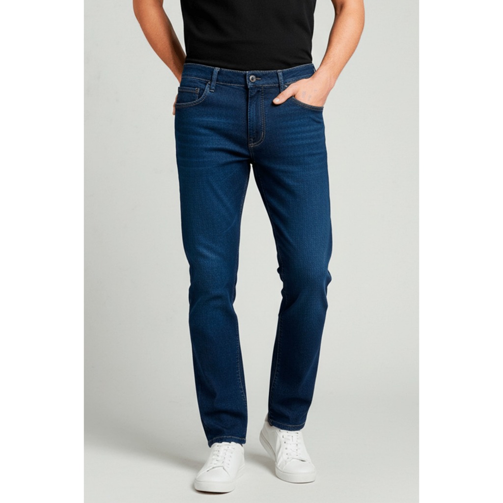 Calça Jeans Masculina Slim Stretch Polo Wear Jeans Escuro