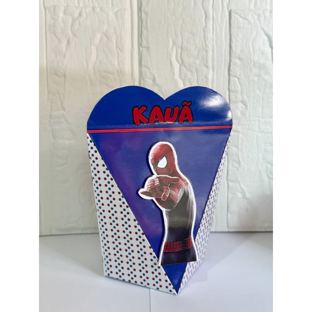 Caixa Coração  Homem Aranha / Homem Aranha Personalizada/Lembrancinha de Festa /Aniversário/Personalizados para festas