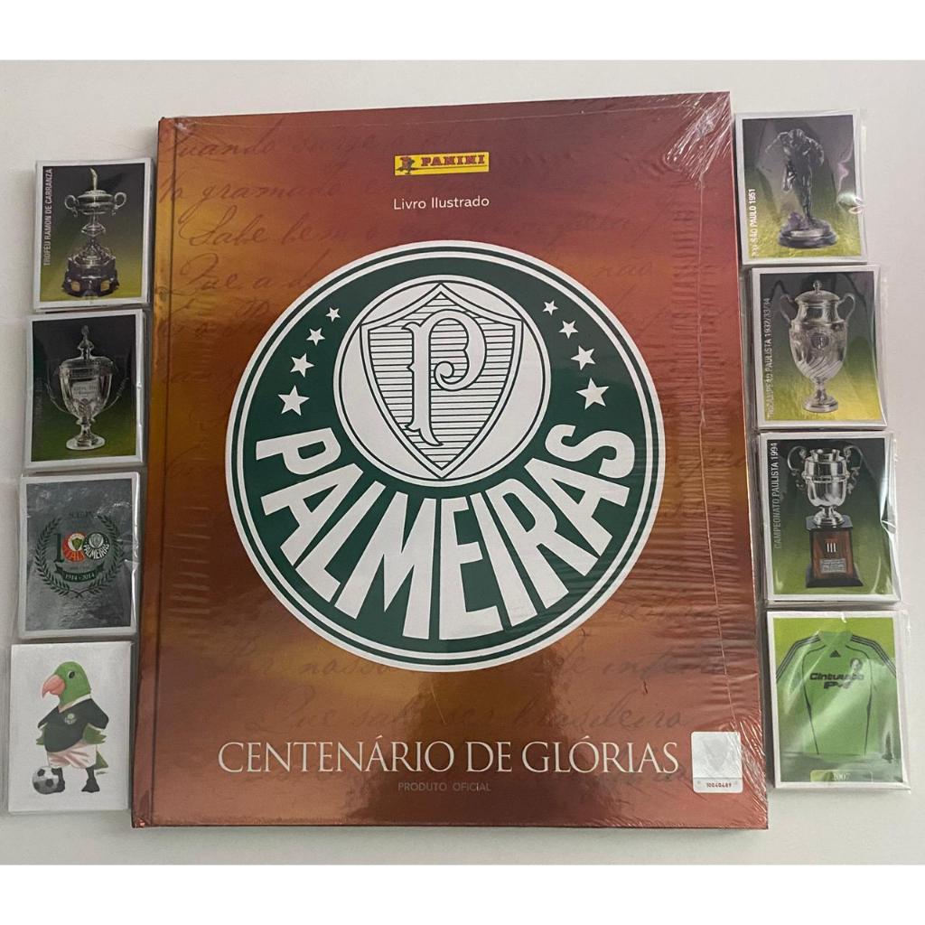 Álbum Capa Dura Lacrado - Palmeiras Centenário de Glórias com 30 figurinhas para colar (sem repetição)
