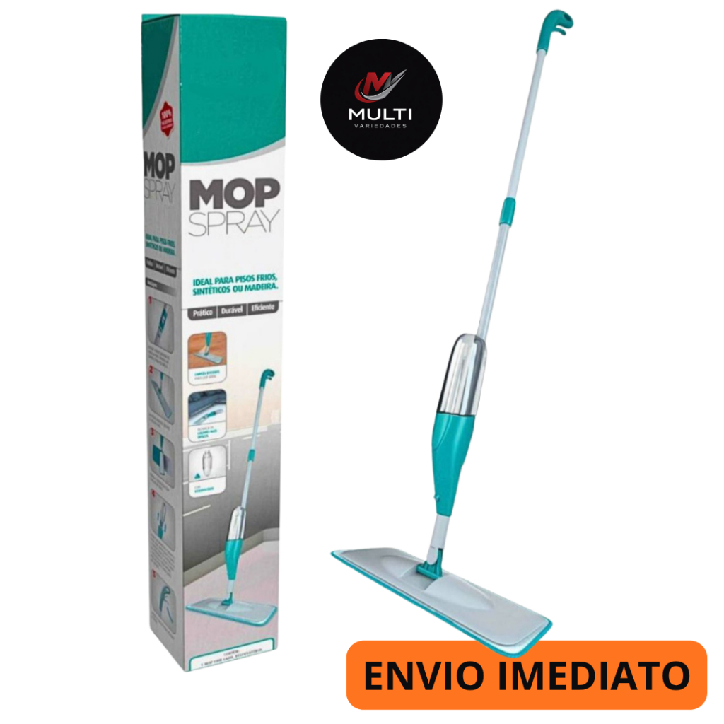 Mop Spray Rodo Esfregão com Reservatório Rodo Mágico Limpa Seca