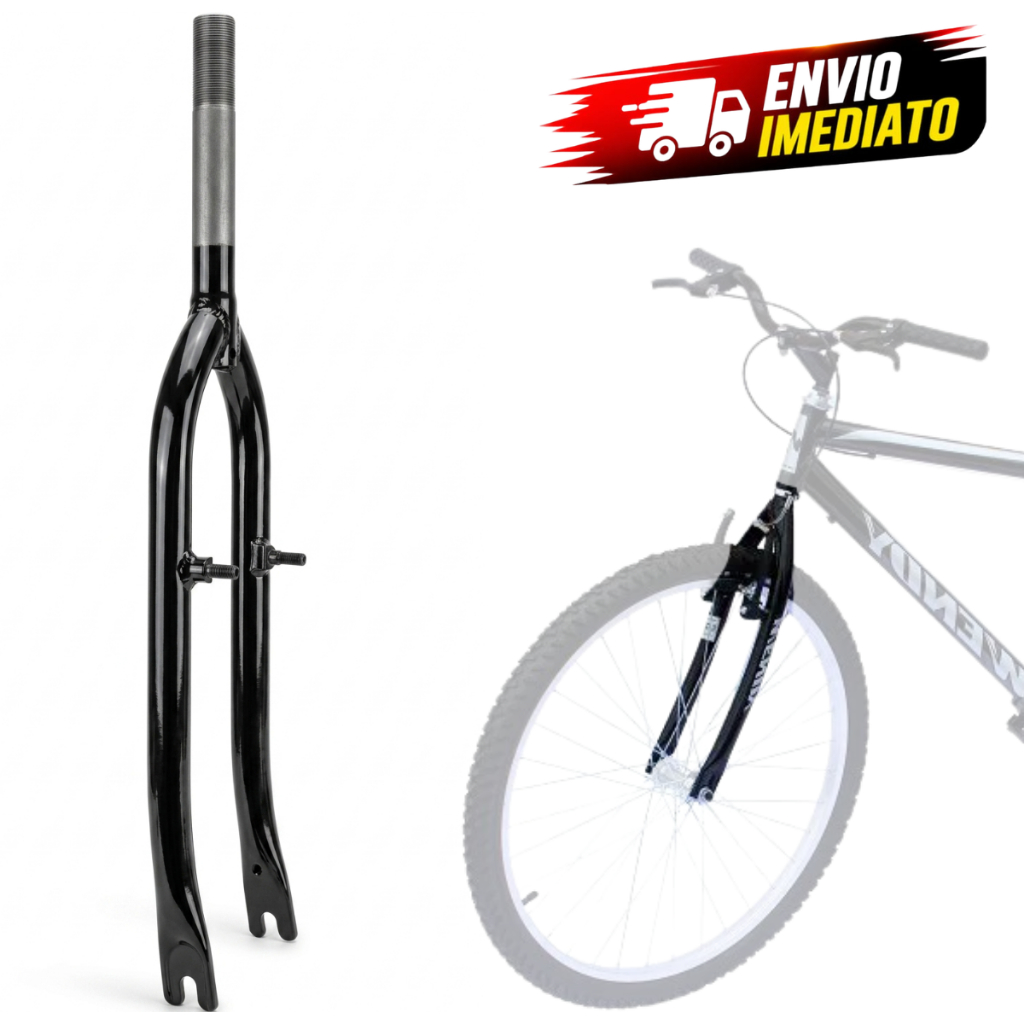 Garfo Sundown para Aro 26 - Preto Brilhante, Resistente e Compatível com V-Brake