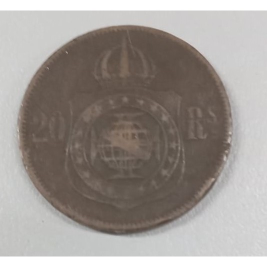 Moeda de bronze 20 réis 1869 do Brasil Império.
