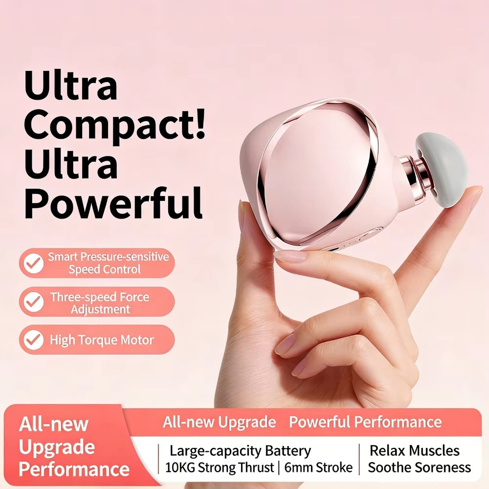 Pistola de Massagem Elétrica Profissional Portátil, Massageador Muscular Corporal para Fisioterapia, 3 Velocidades Ajust
