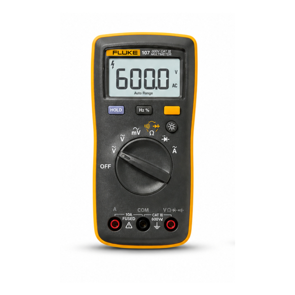 Multímetro Digital 107 Fluke CAT III com Pontas de Teste