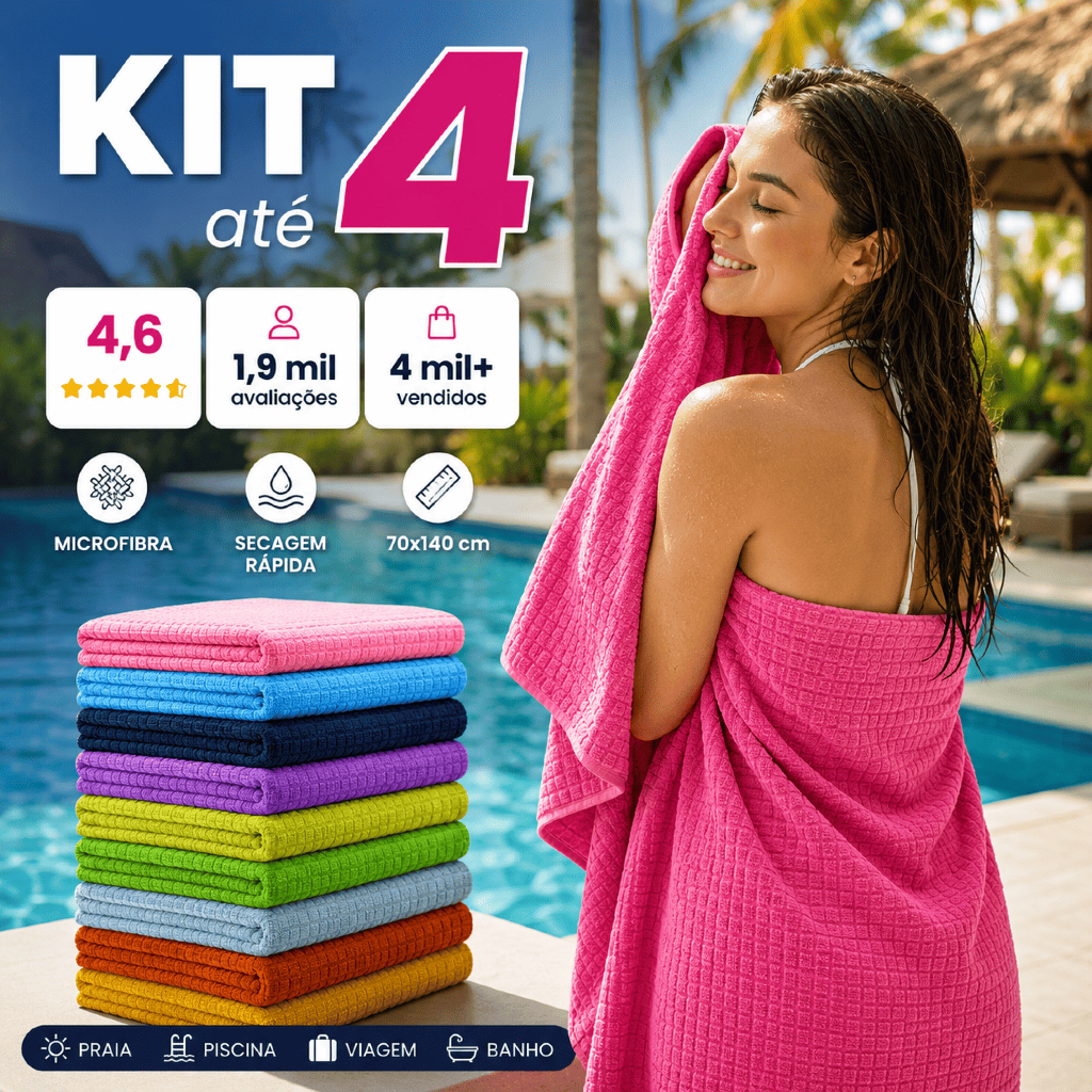 Toalha de Banho 70x140cm Secagem Rápida Microfibra | Macia Absorção Viagem Natação Praia Piscina