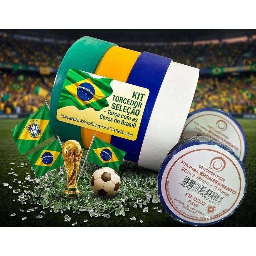 4 Fitas DecorBronze Inteira Seleção Brasileira 20 metors