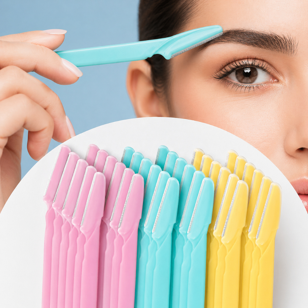Kit 3 até 30 Lâmina Sobrancelha e Rosto Navalha Navalhete Depilação Facial Sobrancelha Buço Axila