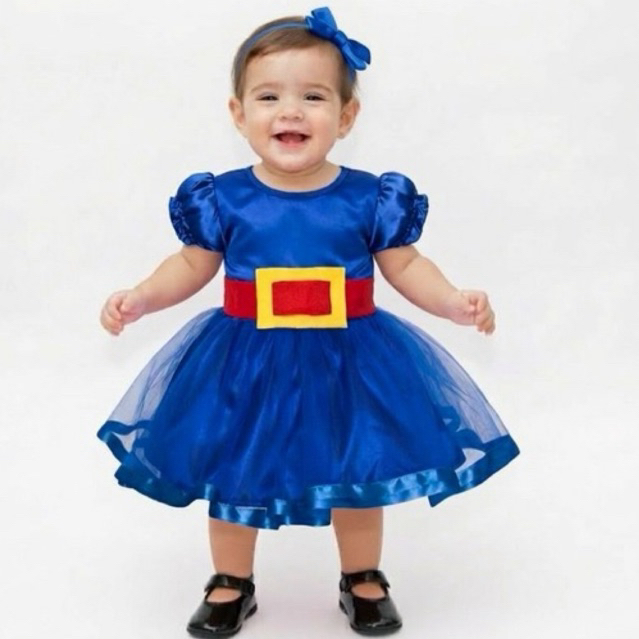 Vestido Show da Luna Mesversário/Aniversário  - Fantasia - 1 mês a 5 anos - Festa