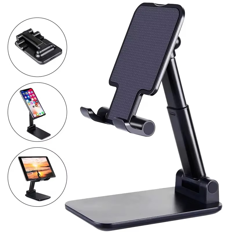 Suporte de Mesa Ajustável para Celular e Tablet Dobrável Universal para iPhone, iPad e Xiaomi
