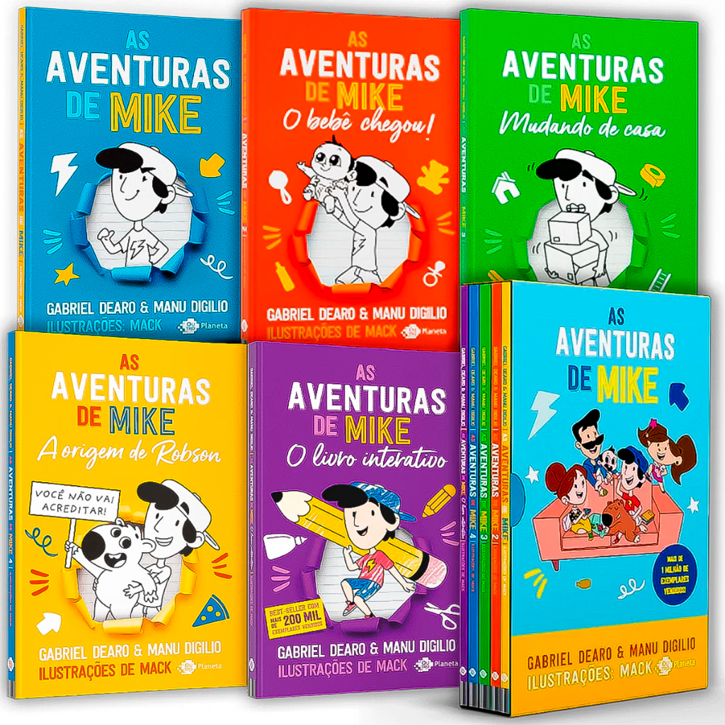 Box Completo As Aventuras de Mike Volume 1, Volume 2, Volume 3 , Volume 4 + O Livro Interativo