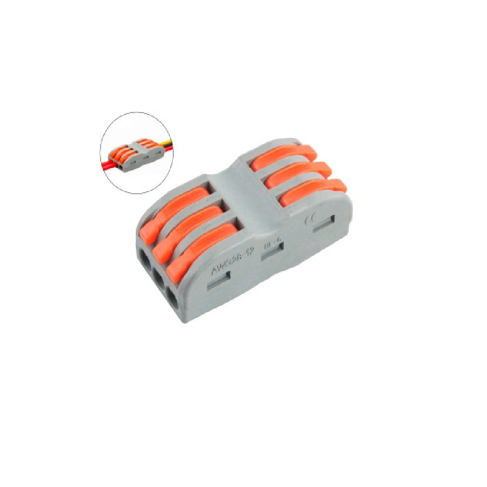 Conector Tipo Wago 3 Fios Emenda em Linha 32A 600V Envio Hoje