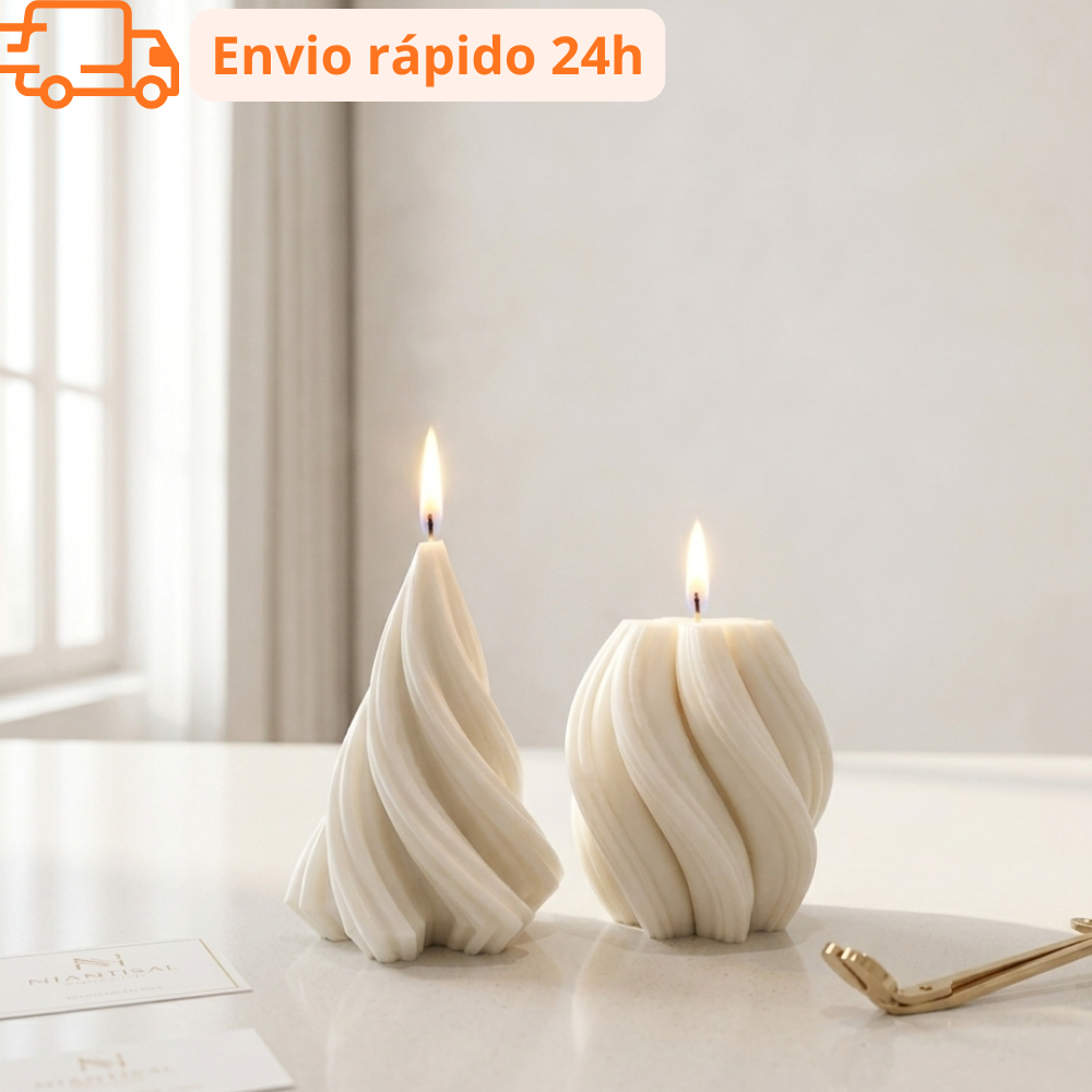 Kit Velas Decorativas Geometricas Sala Mesa Moderno
