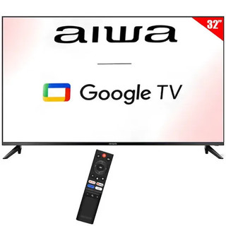 Smart TV LED 32" Aiwa  HD Google TV Wi-Fi/Bluetooth com Conversor Digital na caixa