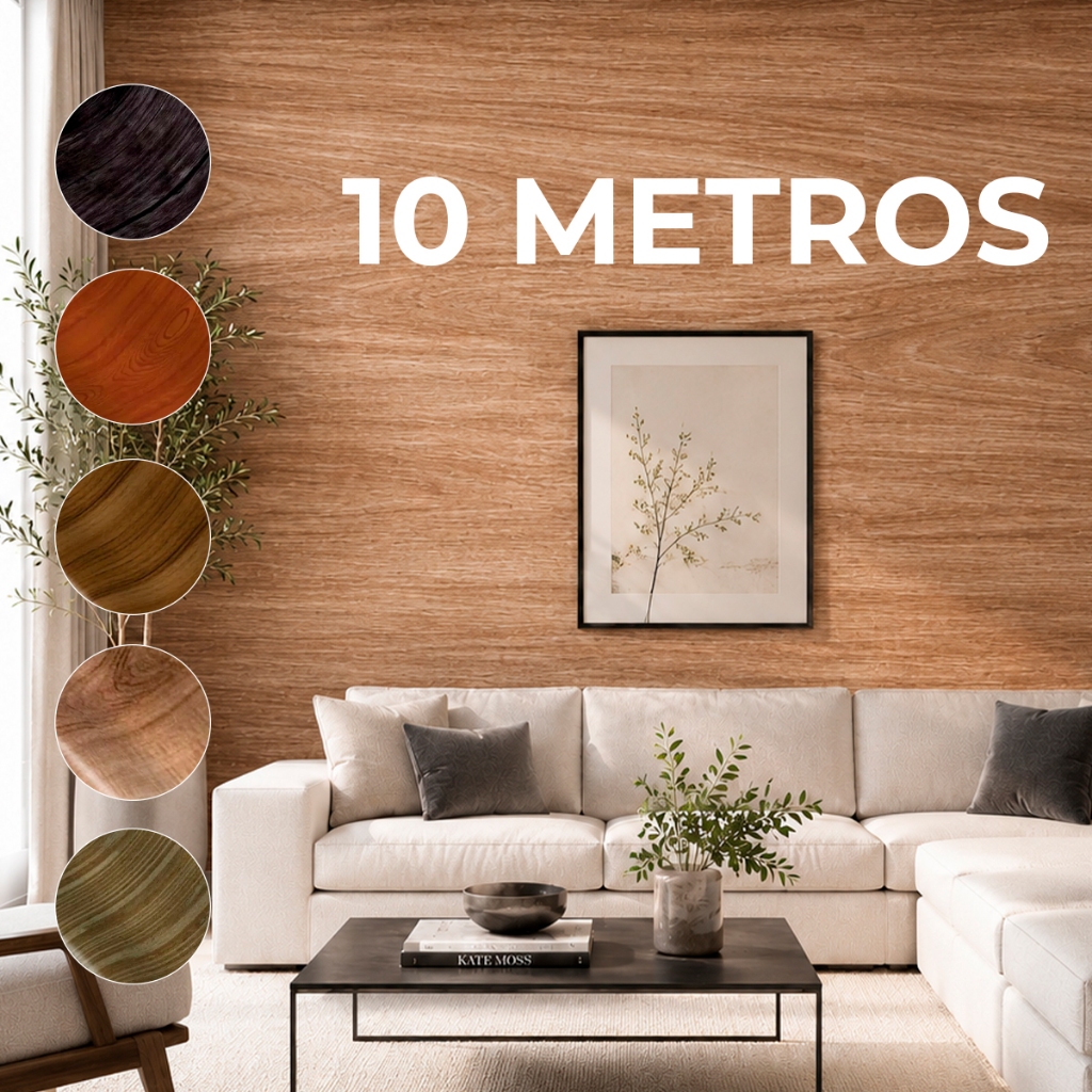 Plástico Adesivo Papel De Parede Brilhante Envelopamento Mesa Moveis 10 Metros 2