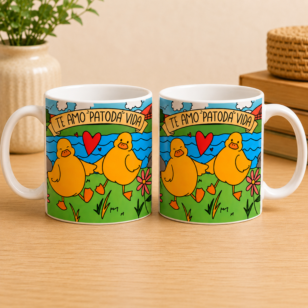 Caneca xicara Te amo Patodavida presente dia dos namorados criativo declaração cerâmica envio rapido