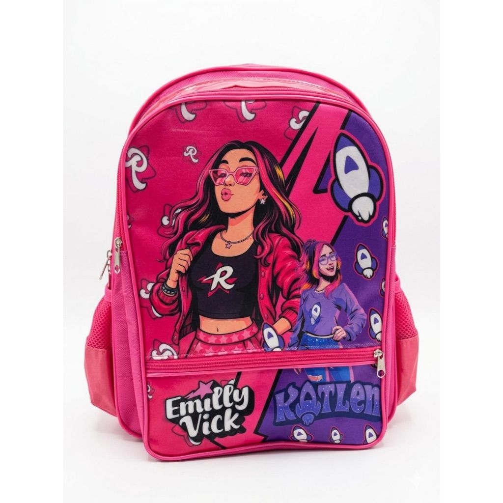 Mochila Infantil Feminina EMILLY VICK Reforçada e Confortável Ideal para Escola e Passeio