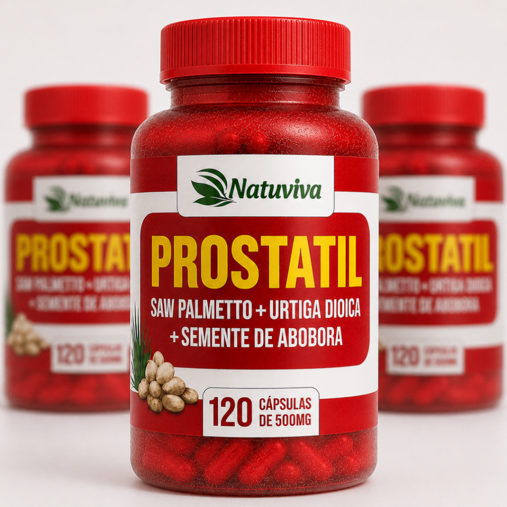 Prostatil - Semente de Abóbora + Saw Palmetto + Urtiga Dioica  500 mg -120 Capsúlas