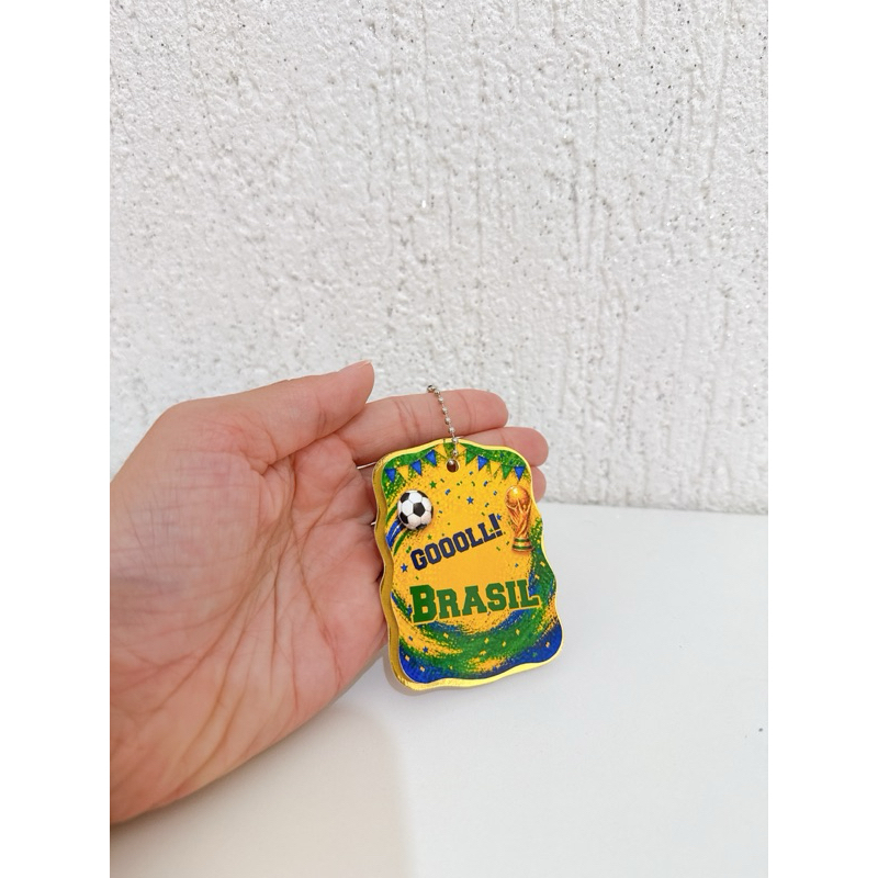 Tag Apliques Personalizados 3D Copa Futebol Brasil para Lembrancinha 2 | Festa Infantil | Qualquer Tema