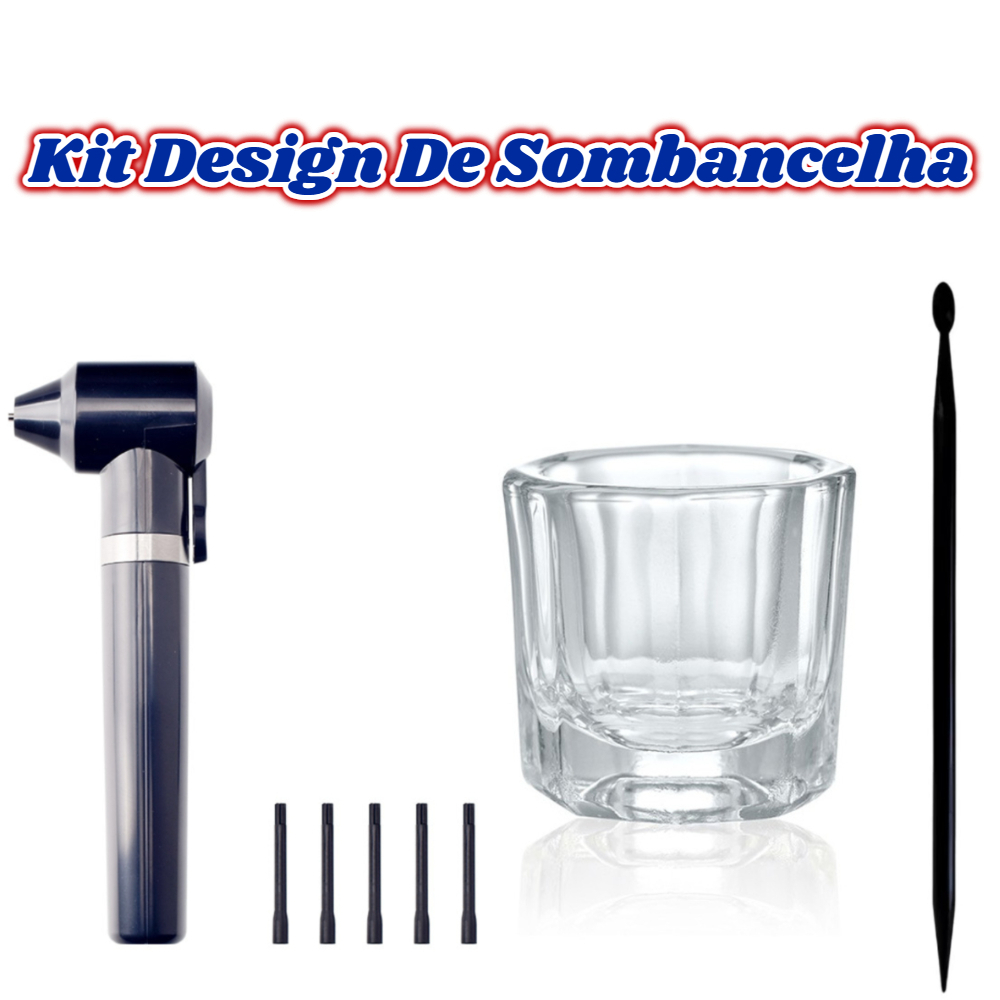 Design De Sombancelha Misturador henna Mix Pigmentos Copo Dappen e Palito Medidor de Henna Design Sombrancelhas
