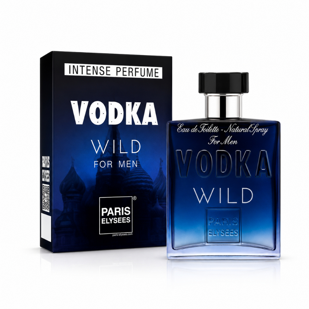 Perfume Vodka Wild Paris Elysees Masculino 100ml Original Aromático Fougère Cítrico Amadeirado
