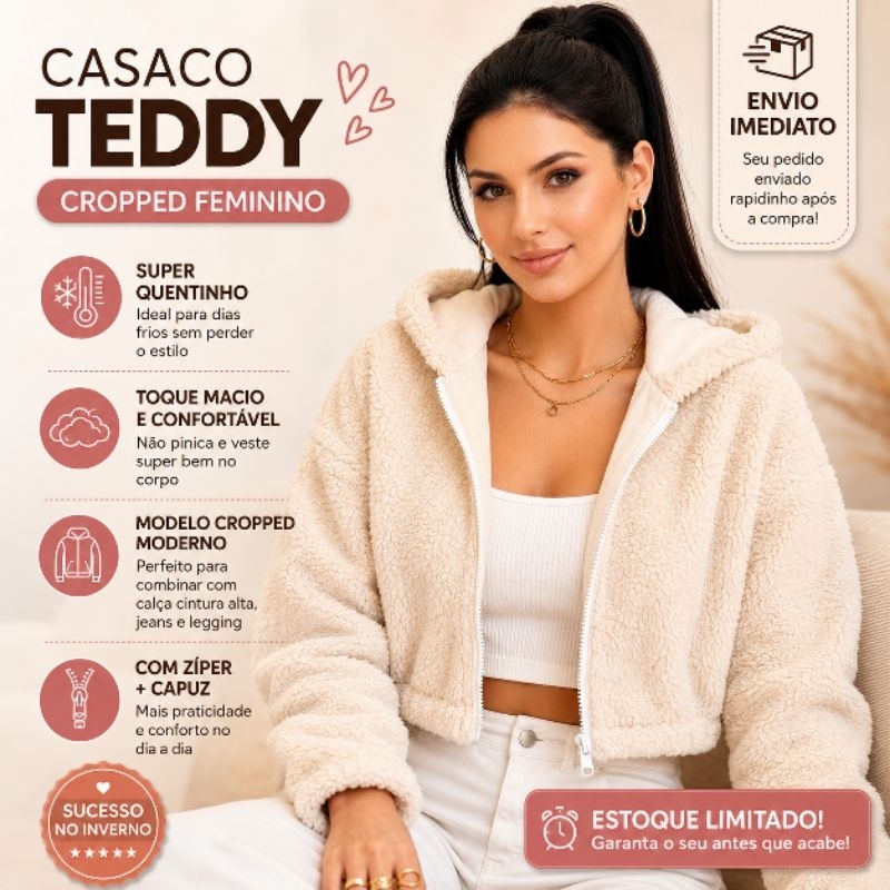 BLUSA DE  FRIO INVERNO CASAQUINHO FEMININA SHERPA  2026
