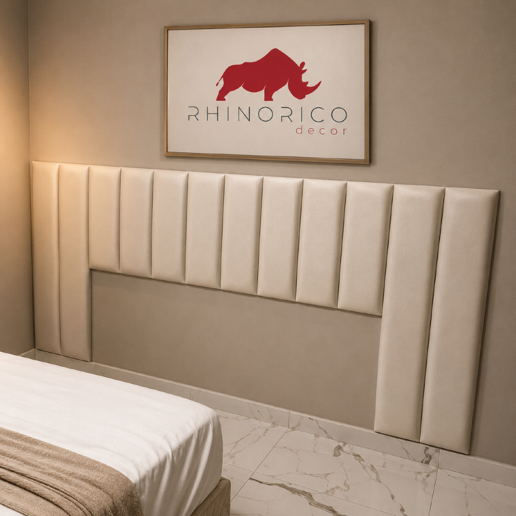 KIT Cabeceira 120x20Cm + 60x20Cm Cerato Modular Estofada Painel Decorativo Cama