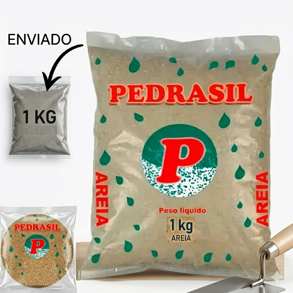 Areia Média Lavada 1kg A Granel para Construção