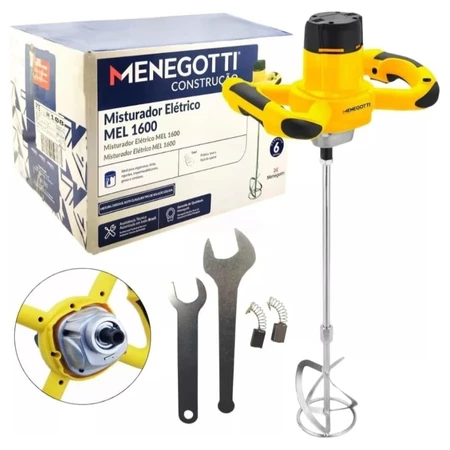 MISTURADOR ARGAMASSA TINTA ELETRICO MENEGOTTI 1200 220V