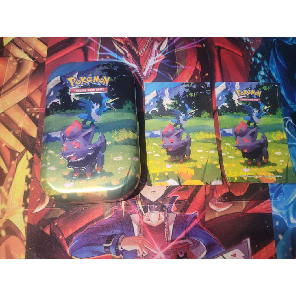 Lata VAZIA - Megaevolução 2.5 - Heróis Excelsos - Zorua - Com Adesivo e Cartão. Original Pokemon!