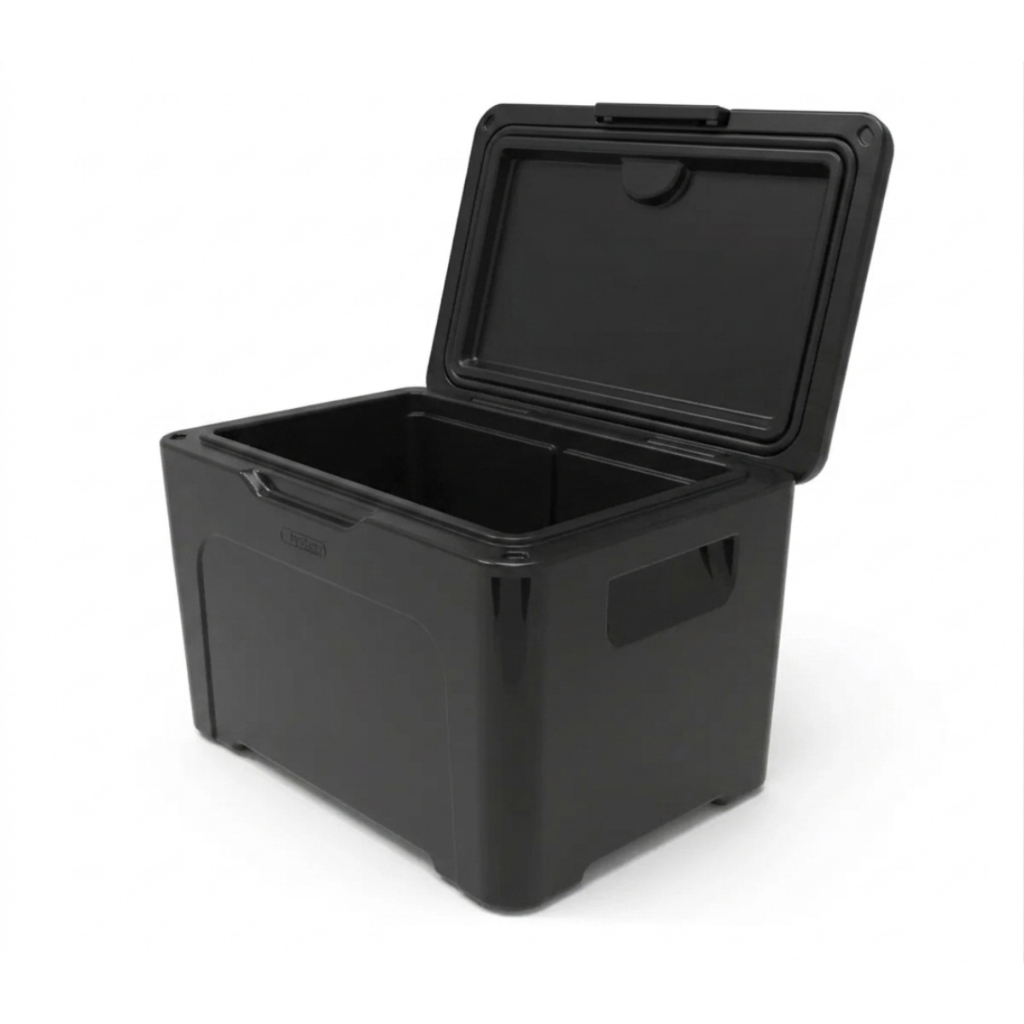 Caixa Térmica Cooler Grande Resistente 50 Litros Preto Polietileno