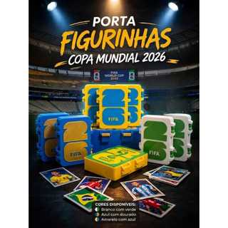 Caixa Organizadora de Figurinhas Copa 2026 /Cores personalizadas /Figurinhas álbum
