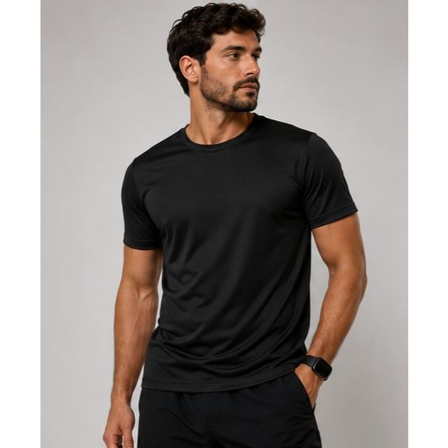 Kit 3 Camisetas Dry Fit Masculina Fitness Academia Corrida Super Conforto Preto